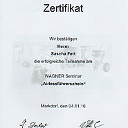 Zertifikat Sascha Fett Airlessführerschein